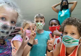 kids in masks
