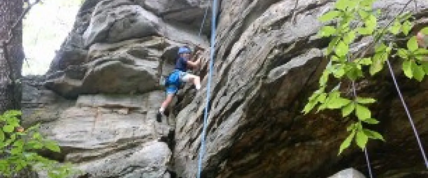 Mountain climber at Camp Hanes