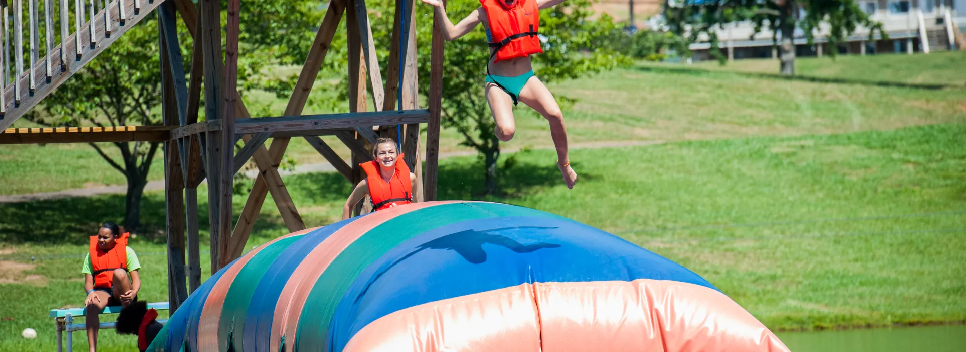Kids on the Camp Hanes blob