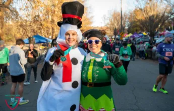 mistletoe runners with medals