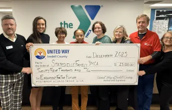 Statesville YMCA leadership team presented with $25,000 check from United Way Iredell County
